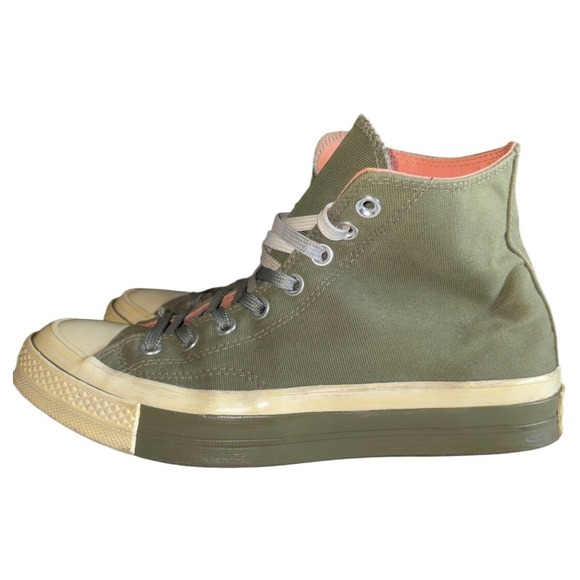 Converse Chuck Taylor All Star 70 Hi Olive Green Coral Sneakers Men 7‎ Women 9 - Picture 8 of 8